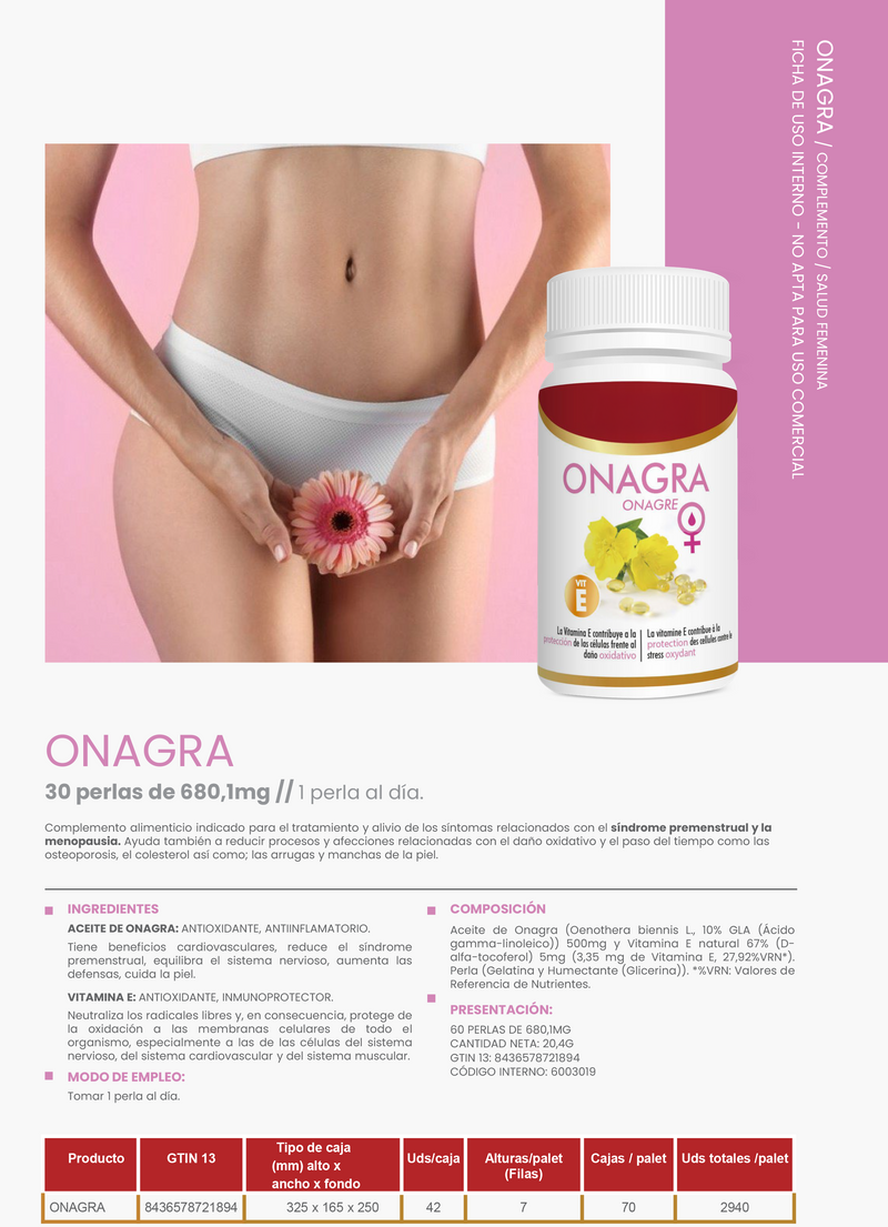 SUP Aceite de Onagra 30 Perlas – Equilibrio Hormonal y Bienestar Femenino