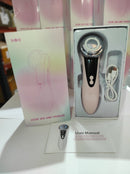 Masajeador facial con frío y calor antiarrugas rosa